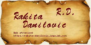 Rakita Danilović vizit kartica